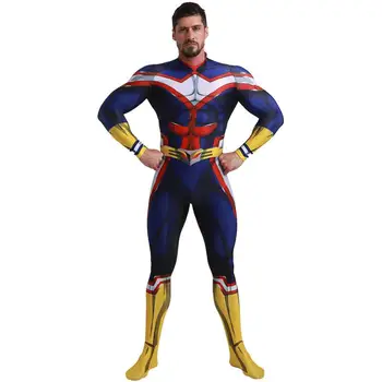 

Anime Boku no Hero Academia My Hero Academia Costume All Might Cosplay Jumpsuit Lycar Zentai Halloween Bodysuit Catsuit Suit