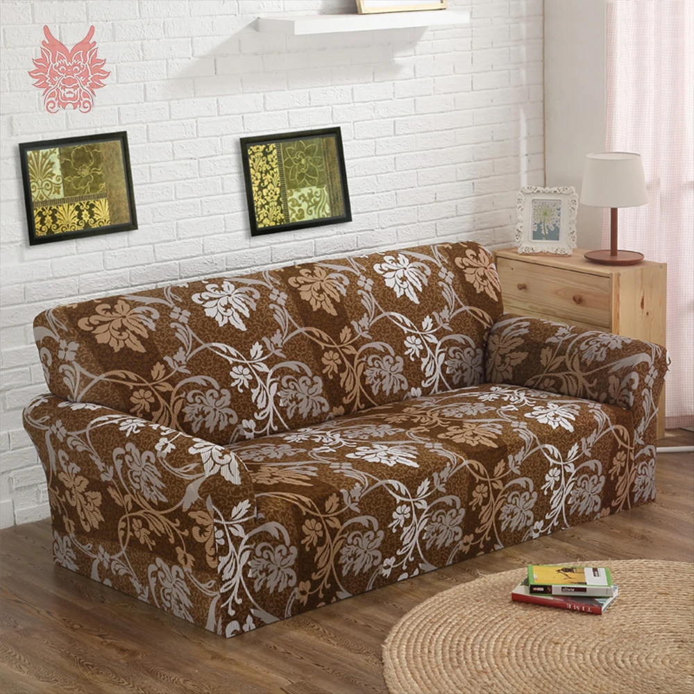 1SEAT 2SEATS 3SEATS 4SEATS Brown Floral Print Stretch Seat Covers 