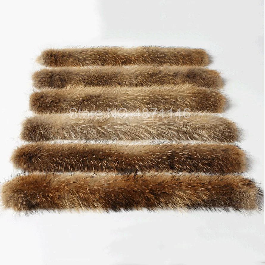 

Women Children high-end Large 100% Real Raccoon Fur Collar Scarf Noble Genuine full fox fur Collar Shawl Wrap hat Strip Scarves