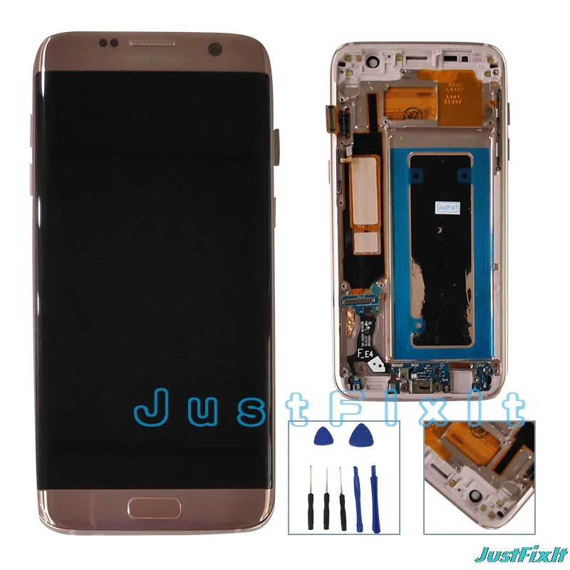 

For Samsung Galaxy S7 Edge G935S L K Burn-in Lcd Display Touch Screen Digitizer 5.5'' Super AMOLED With Frame