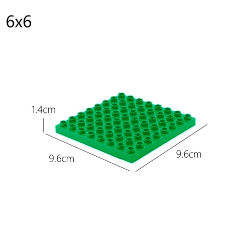Двухсторонние опорные пластины для больших кирпичей, большой строительный блок из частиц, двухсторонняя материнская плата, совместимая с блоком Duplos для детей - Цвет: 8x8 green