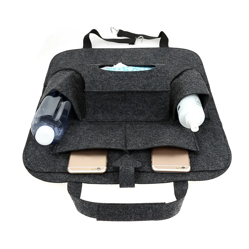 Car Seat Organizer Auto Car Backseat Organizer Car-Styling Holder Multi-Pocket Seat Wool Felt Multifunction Storage