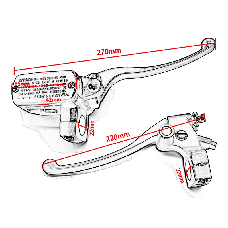 Nuoxintr Universal 78 22mm Motorcycle Brake Master Cylinder Clutch Levers 14mm Piston For Yamaha Honda Suzuki Kawasaki Ducati