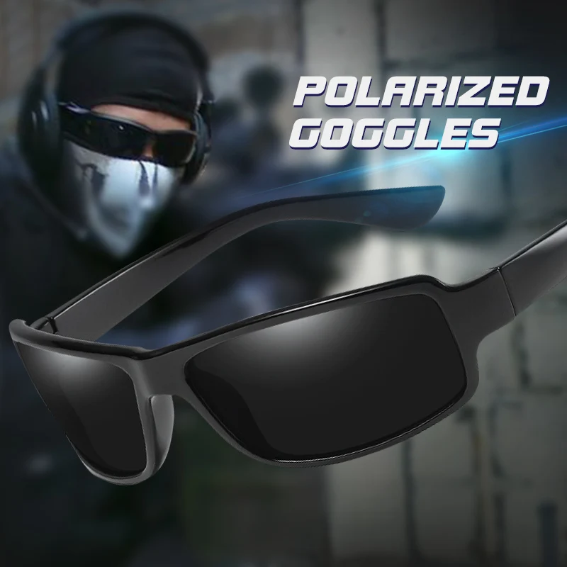 

Brand Design Sport Polarized Sunglasses Men Tactical Goggles sun glasses UV400 Windproof for Men Anti-UV Oculos De Sol Masculino