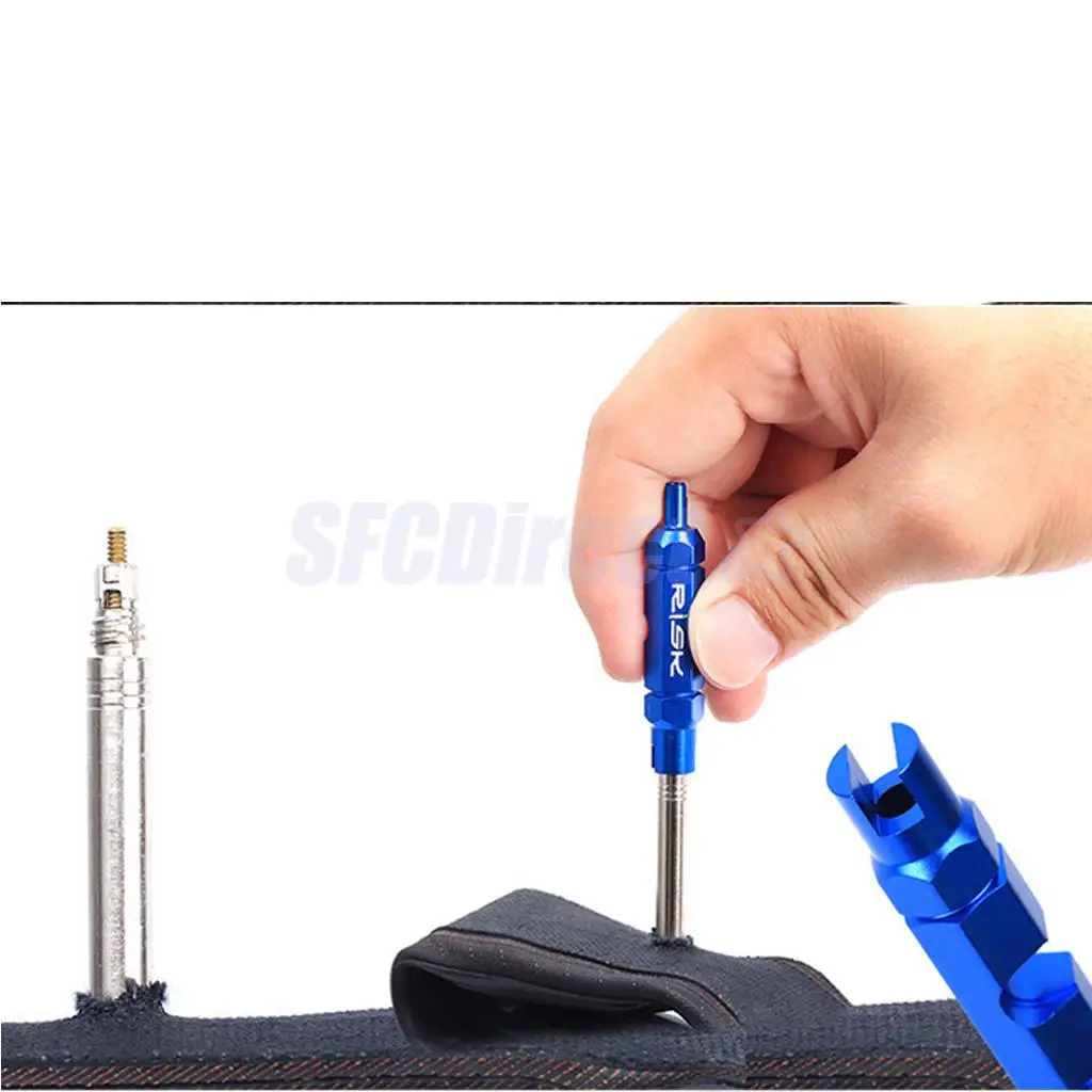 Aluminum Alloy Bicycle Schrader Valve Core Tool Tube Multifunction Bike Tires Repair Tools Extension Rod Remove Wrench