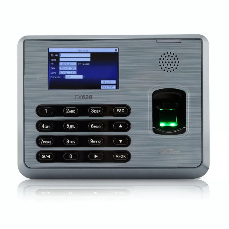 

New arrival fingrprint time attendance time clock with TCP/IP USB RS232/485 communition ZK TX628 time attendance