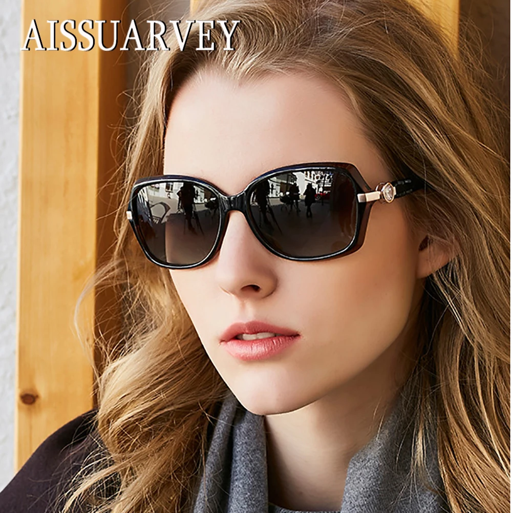Frauen mehrfach Brille schwarzes Qualität Strass brown purpurrot Blau Mädchen Top Acetat Marke Mode Für 2019 Kleine Dame Sonnenbrille Polarisierte Fahren p1Hxx4