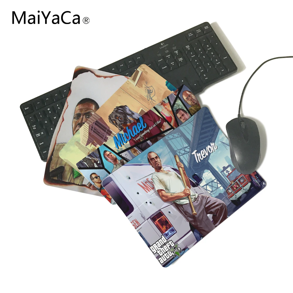 MaiYaCa GTA V "Trevor" Ван изображение анти-слип портативный резиновый коврик для мышки Мышь коврик не оверложенный Коврик для компьютерной мыши