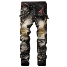 New Men Ripped Jeans Mens Pants Male Denim Jeans Men Embroidery Trousers Casual Skinny Straight Elasticity Pants Biker Men Jeans New Men Ripped Jeans Mens Pants Male Denim Jeans Men Embroidery Trousers Casual Skinny Straight Elasticity Pants Biker Men Jeans