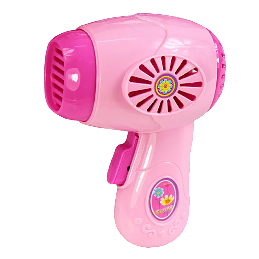 Kids Children Mini Plastic Home Appliance Toys with Light & Sound Children Birthday Gift - Pink Hair Dryer