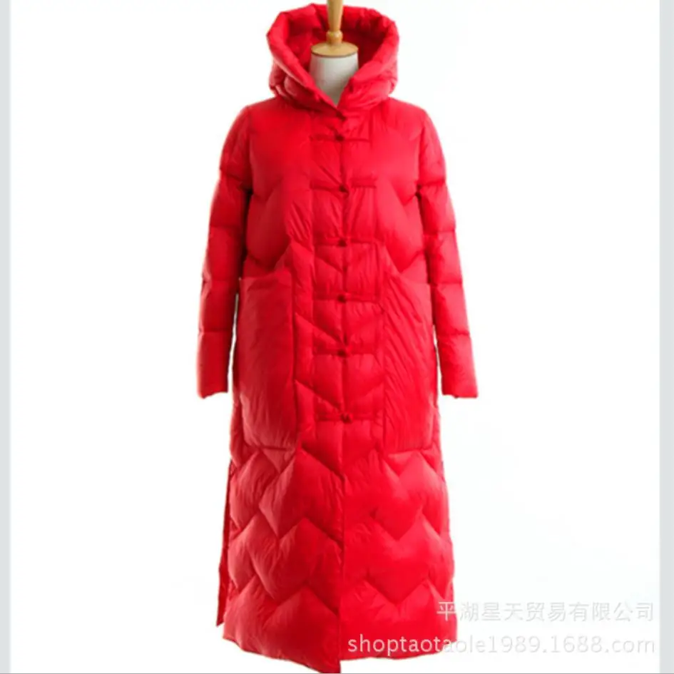 Винтажная зимняя куртка с капюшоном, женский пуховик из хлопка, длинное теплое зимнее женское пальто, длинная парка, парка с капюшоном, верхняя одежда