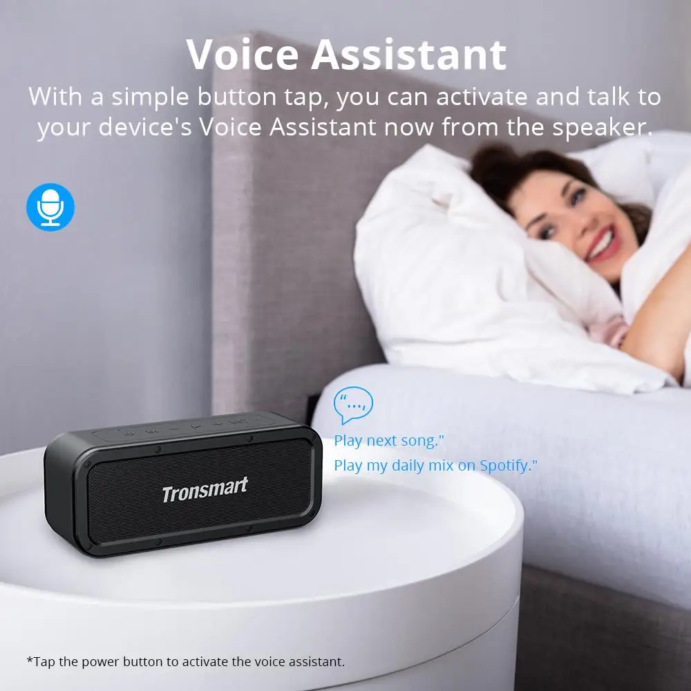 Tronsmart силы Bluetooth 5 0 Динамик IPX7 Водонепроницаемый 40 Вт для объемного звучания