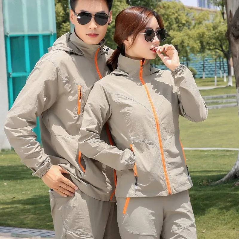 

Camping Hiking Clothing Outdoor Sport Hiking Jacket Set Quick Dry Breathable Sportswear Outdoor Sports Suit Women Men Jackets