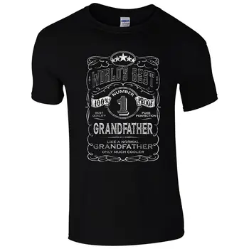 

World's Best Grandfather T-Shirt - Funny Gift Granddad Fathers Day Present Top "Short Sleeves Cotton T Shirt Free Shipping "