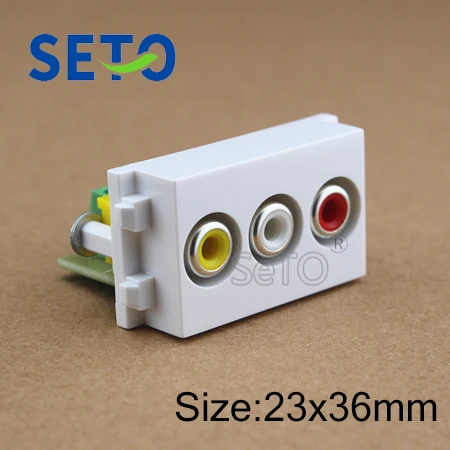 

SeTo 128 Type RCA AV Audio Module Free Welding Audio Connector Keystone For Wall Plate Socket