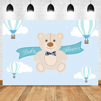 Download Hot Air Balloon Bakdrop Teddy Bear Baby Shower Photo Background Photophone Blue Sky And White Clouds Background For Photo Buy At The Price Of 5 94 In Aliexpress Com Imall Com