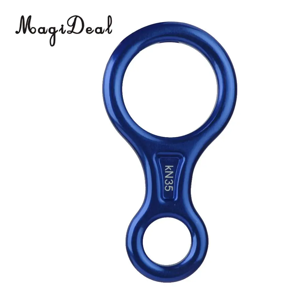 MagiDeal Figure 8 Mountaineering Climbing Rappelling Ring Belay Device 35KN  for Tree Climbing Caving Camping Travell Accessory