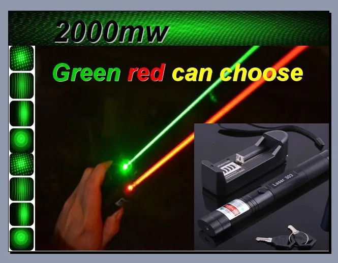 2015j-2014 Free Shipping High quality Laser 303 2000mw 532nm Green Pointer Pen 1000m Zoomable Burning Matches | Компьютеры и офис