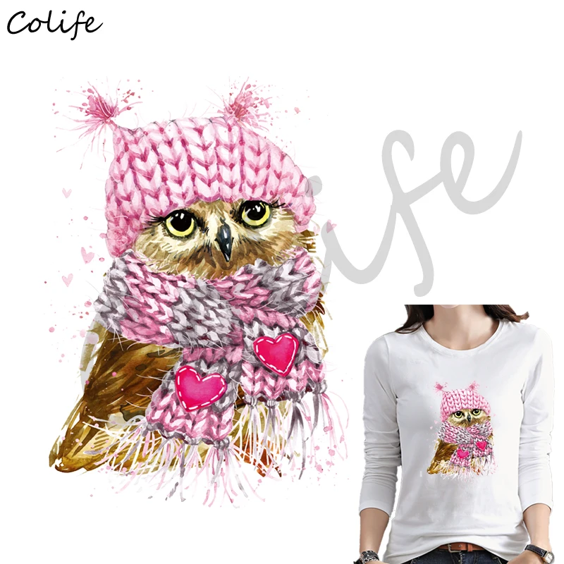 

Love Owl Patches for Jeans Fashion Clothes A-level Washable Heat Press Appliqued DIY Decoration Accessory 25.2x18cm