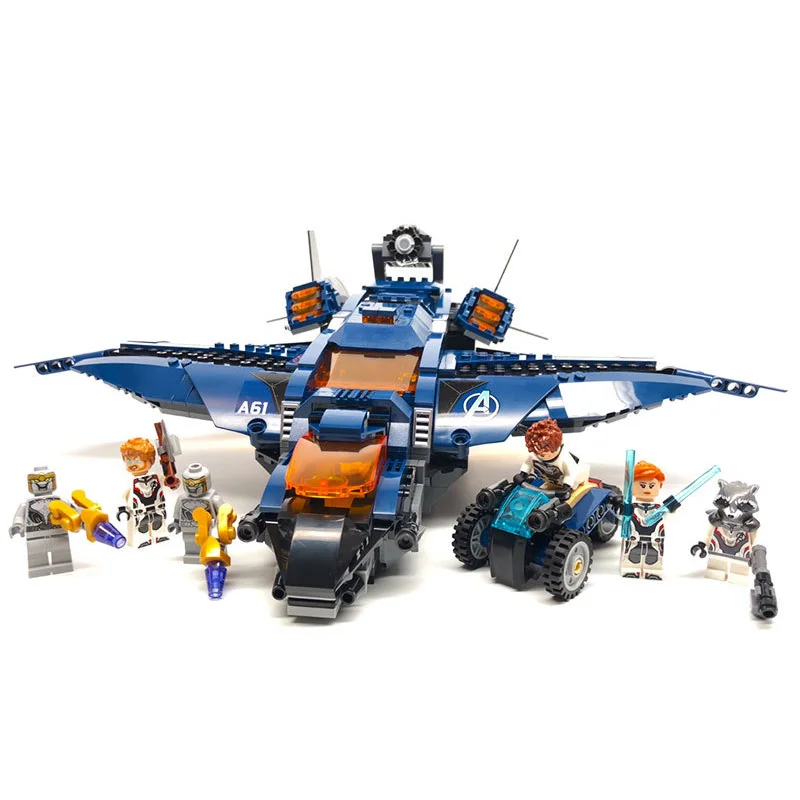 

Super Heroes Avengerses Ultimate Quinjet Building Blocks Bricks compatible with legoed DIY Educational Toys Gifts