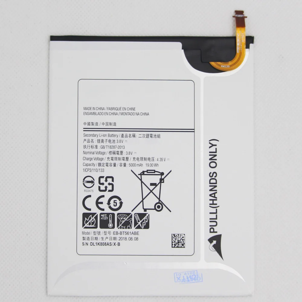 Сменный аккумулятор ISUNOO Tab EB-BT561ABE для samsung GALAXY Tab E T560 T561 SM-T560 внутренний аккумулятор для планшета 5000 мАч