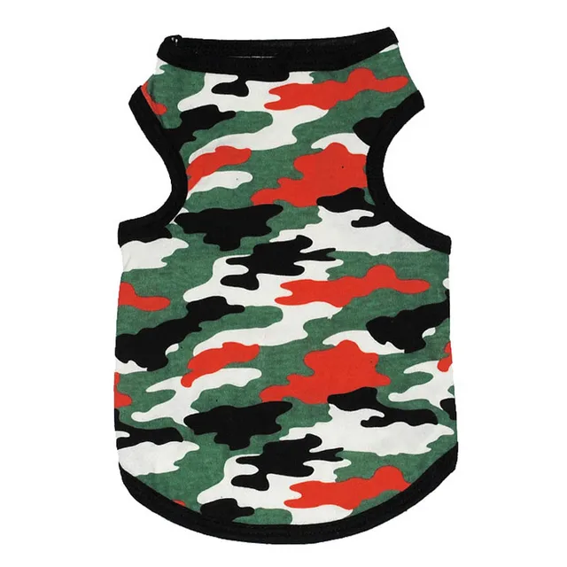Dog Clothes Camo Camouflage Army Shirt T Shirt Tank Top for Dogs Puppy