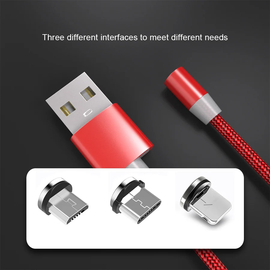 Магнитный зарядный кабель USB C с разъемом 3 А 1 м, Micro USB кабель для мобильного телефона iPhone, samsung, Xiaomi, QC3.0, быстрое магнитное зарядное устройство, кабель usb type C