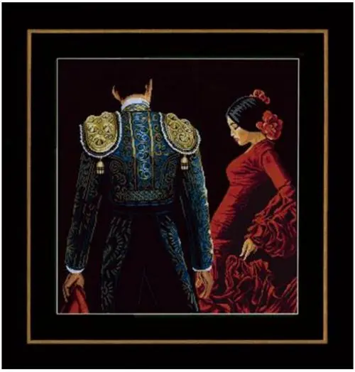 cs-2922 Cross Stitch Kit Dancing in Passion Lan 0150003 Spanish Man and Woman Dance