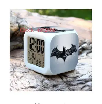 

Superhero Batman LED Alarm Clock Color 7 color Changing Digital Alarm Clock Kids Toys For Children's room Bedside Desktop
