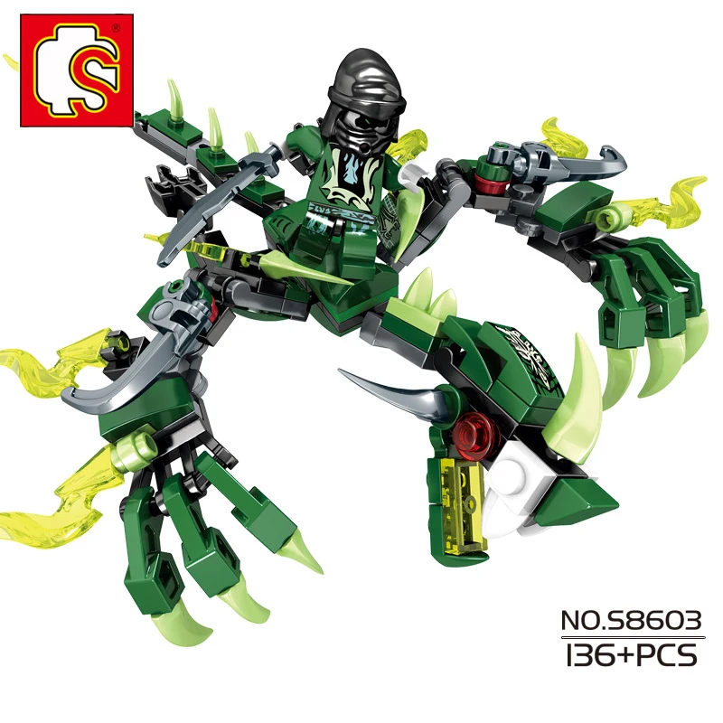 

New hot sale Building Block Phantom Ninja Dragon Series Compatible with Leg Blocks Children's Fighting Block Toys Dragon Model