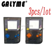 3 шт./партия прозрачный черный корпус ж/кремниевый проводящий коврик для GameboyGB классический GBO DMG оригинальная Консоль оболочка чехол