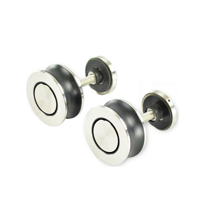 Us 130 0 Diyhd Stainless Steel Ceiling Mount Double Sliding Barn Door Hardware Concentric Circle Roller Barn Door Track In Doors From Home