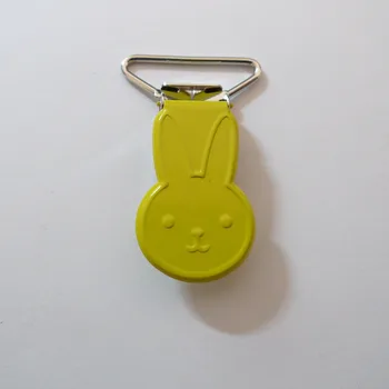 

25pcs 1'' 25mm #3 YELLOW COLOR Rabbit Bunny Shape Suspender Clips