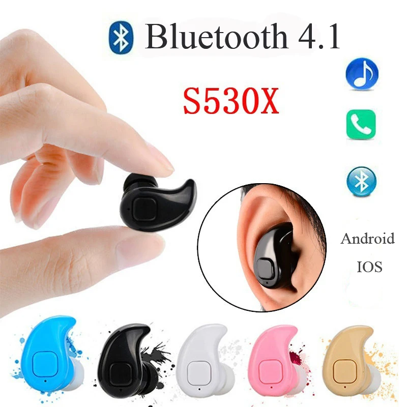 

Waterproof Mini Wireless Bluetooth Earphones Hidden Invisible Earpiece Sports Headset With Mic For iPhone Android