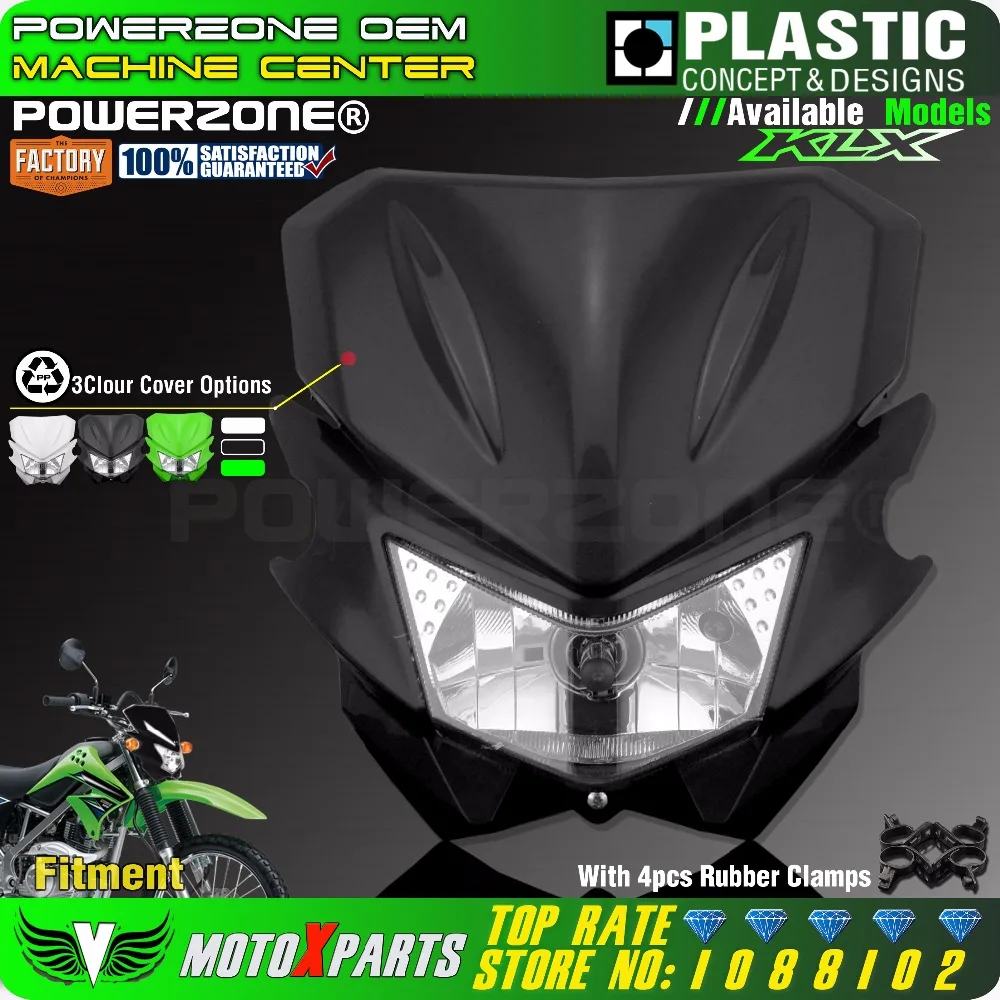 Универсальная мотоциклетная фара Powerzone для IRBIS TTR250 KLX150 125 250 KAYO T4 T6|motocross bike|motocross dirt
