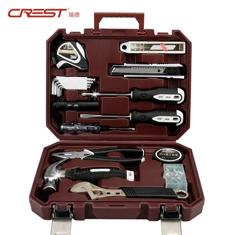 

CREST 105056 Hardware Tool Set Household Manual Combination Tool Set Maintenance Gift Toolbox