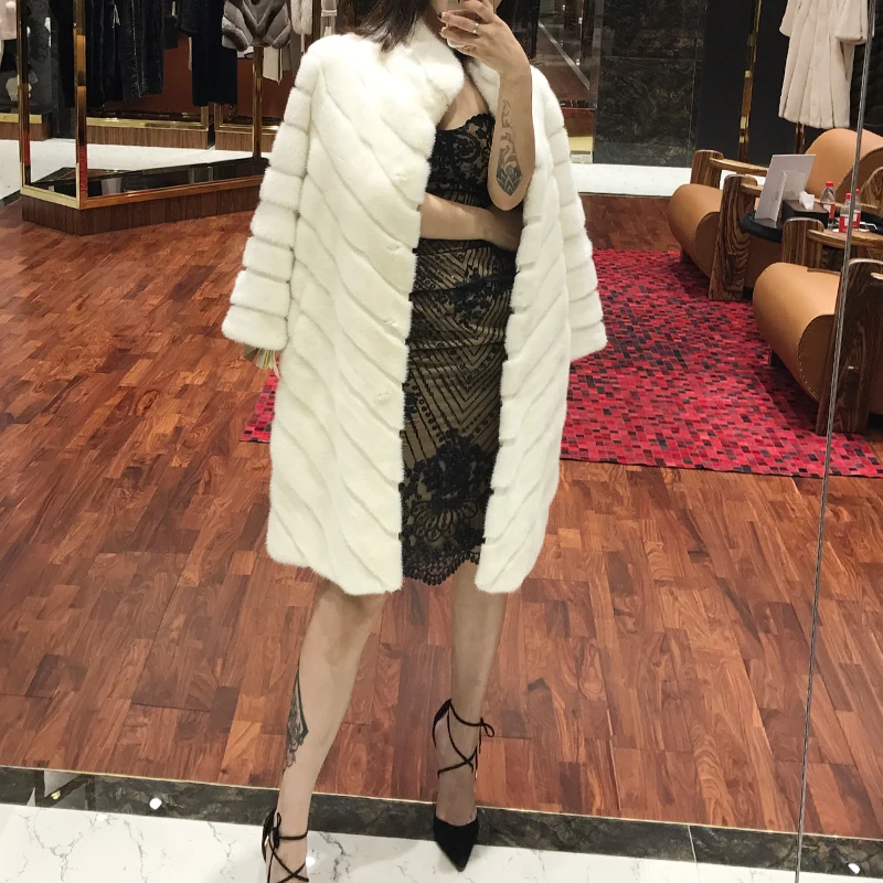 

Female mink fur whole mink coat