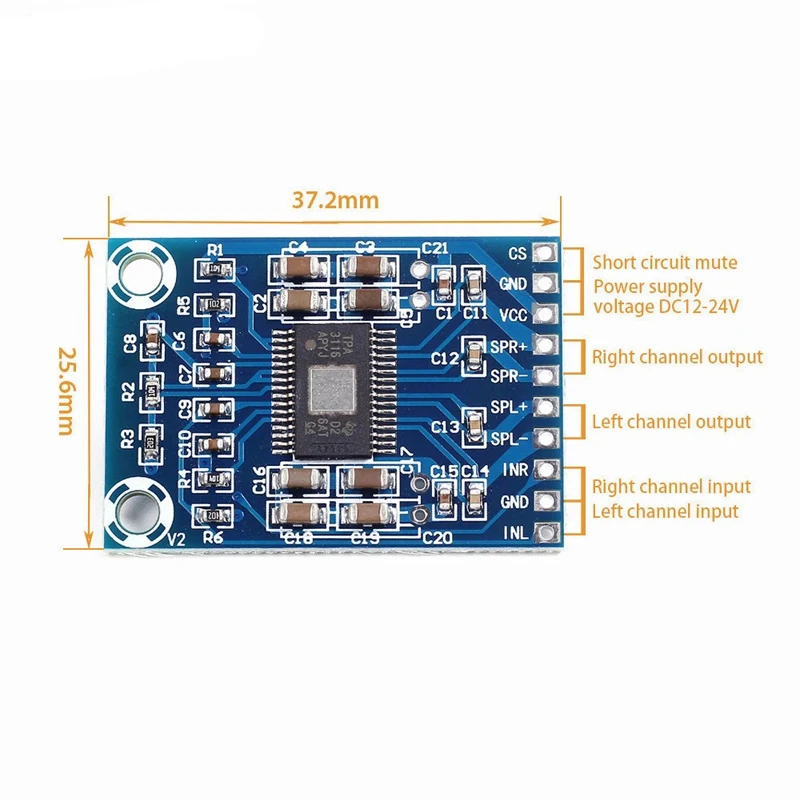 2*50 Вт Tpa3116d2 2 канальный мини цифровой стереоусилитель класса D Tpa3116 микро