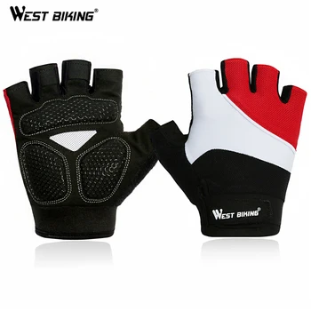 

WEST BIKING Cycling Bicycle Gloves Racing Road Mountain Silicone Non-Slip Thicker palm breathable Bike Anti-wear Cycling Gloves