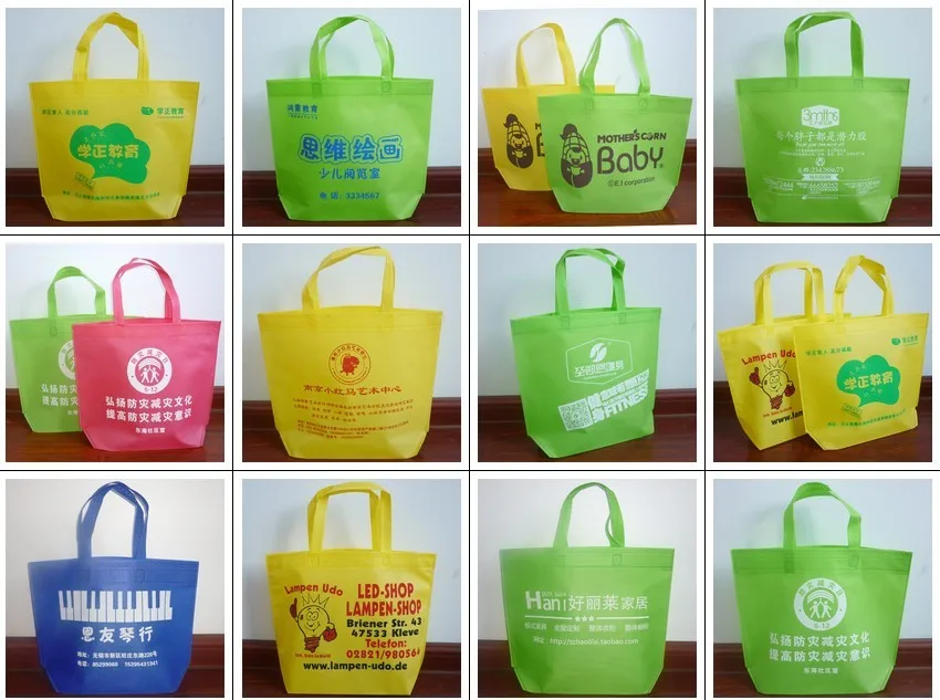500 шт./лот многоразовые для бакалейный продуктов мешки нетканые сумки для покупок рекламные раздача с изготовленным на заказ логосом оптовых партий