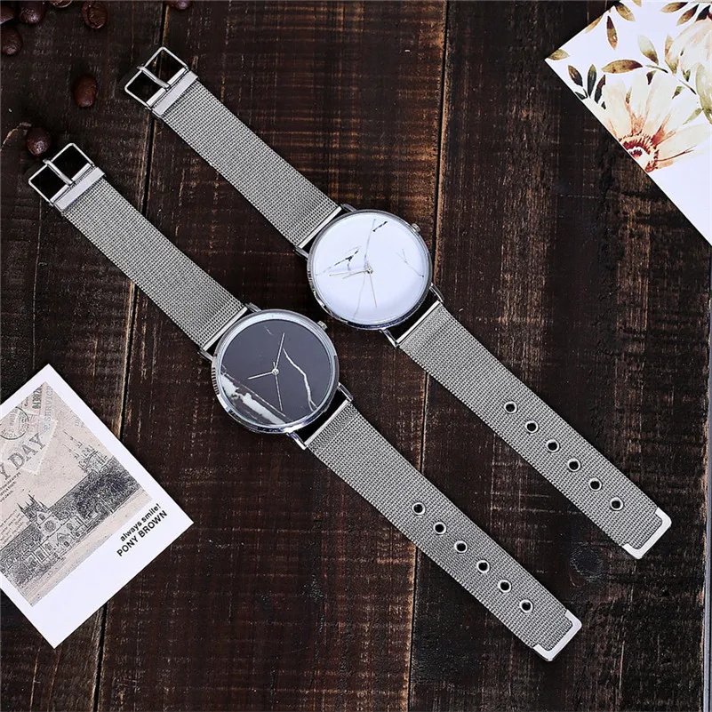 Лидирующий бренд Модные мраморные женские часы Роскошные ультратонкие с сетчатым ремешком женские кварцевые наручные часы Relogio Feminino Dames Horloge