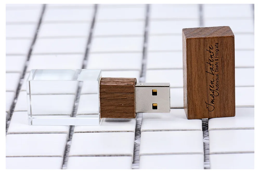 JASTER 10 PCS FREE LOGO Stylish wooden crystal creative USB flash drive 4GB 8GB 16GB 32GB 64GB Photography Memory storage U disk