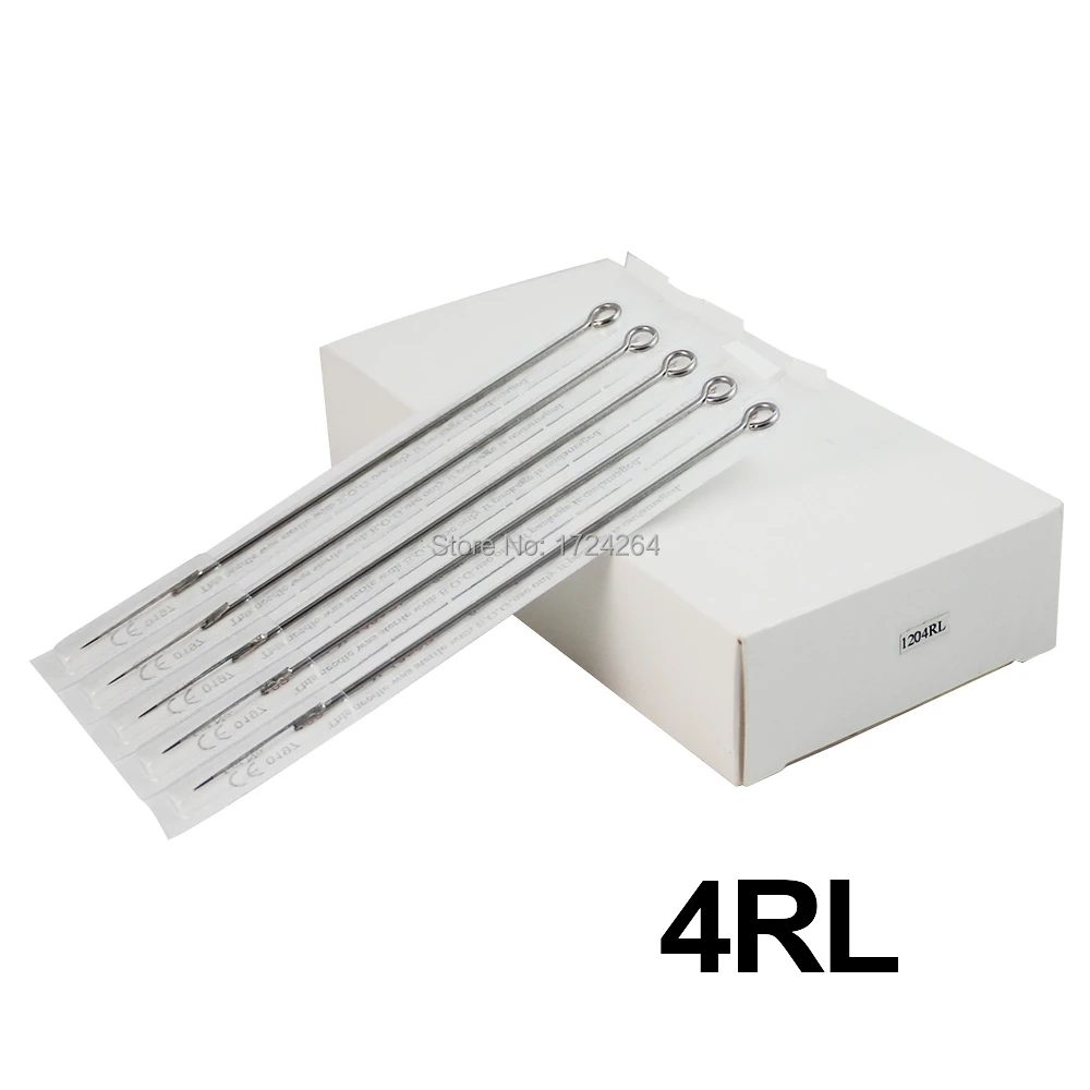 50Pcs 4RL Tattoo Needles Sterilized Round Liner Disposable Stianless