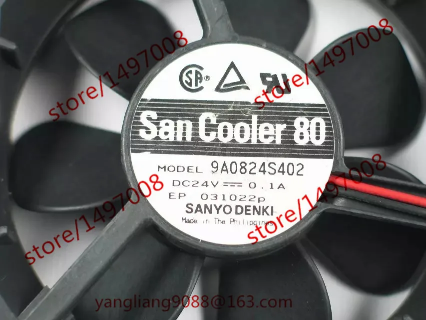 Вентилятор охлаждения сервера SANYO DENKI 9A0824S402 DC 24V 0.1A 80x80x25 мм|square fan|server fandc 24v fan |