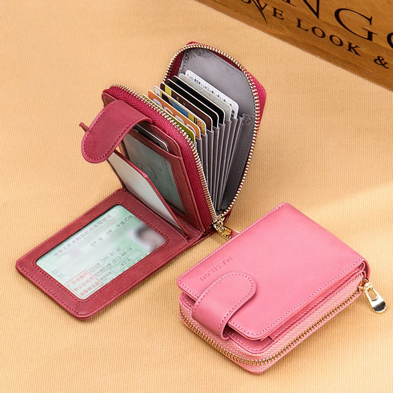 Big Capacity Genuine Leather Women Card Holder Wallets Small Female Credit Zipper Purse ID Bags | Багаж и сумки