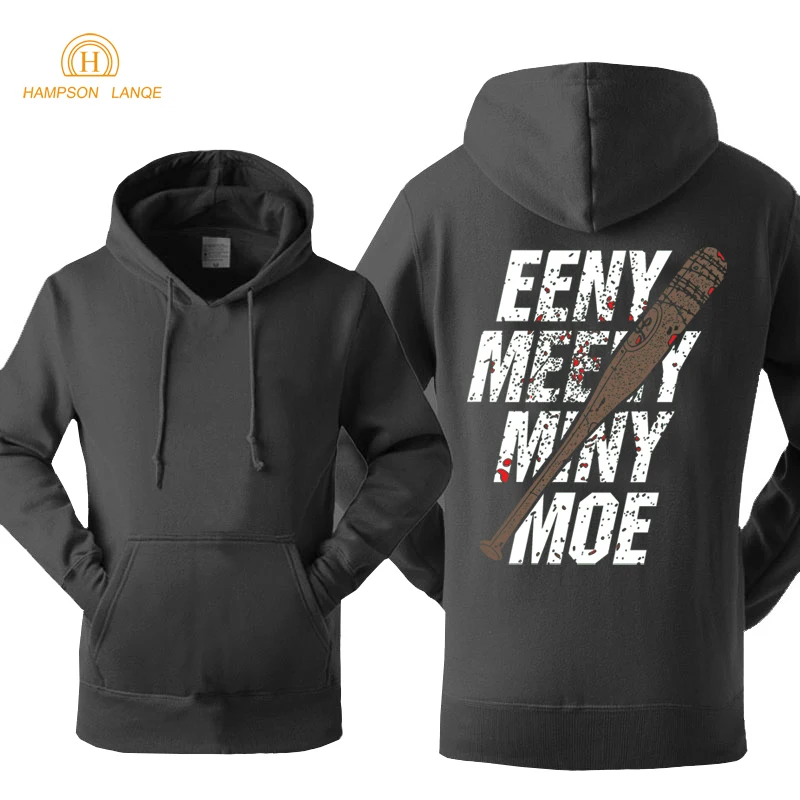 Мужские толстовки с капюшоном Ходячие мертвецы Meeny Miny Moe Negan Lucille весна-осень 2019