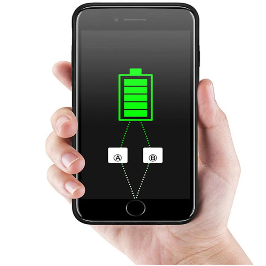 WST Battery Case For iphone 6 6s 7 8 Power Bank Charing Case For iphone 6 6s 7 8 Plus Ultra Slim External Battery Charger Case