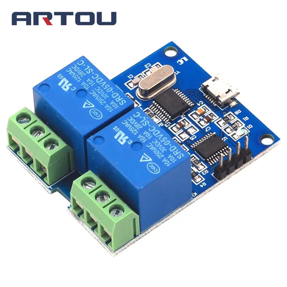 

LCUS-2 Type 2 Channel USB Relay Module USB Intelligent Control Switch