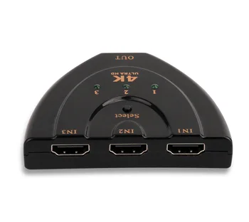 

Mini 3 Ports HDMI Switch 1.4b 4k*2k 3D Switcher HDMI Splitter 3 in 1 Out Port Hub for DVD HDTV Xbox PS3 PS4 1080P