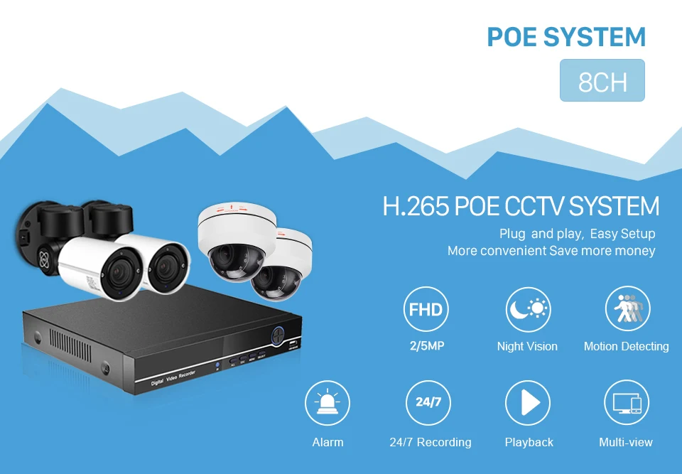 4CH 5MP POE PTZ H.265 комплект системы видеонаблюдения 8CH NVR открытый Крытый водонепроницаемый 2,8-12 мм 4X оптический зум безопасности IP камера